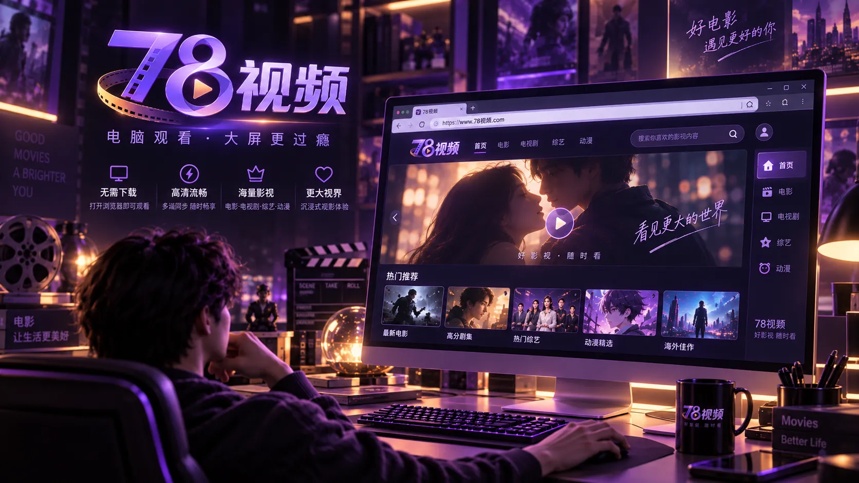 网页端影视内容连续浏览